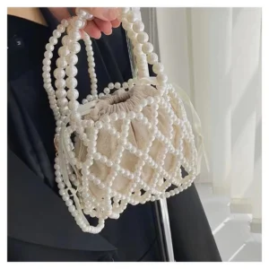 Mini Pearl Bag Handmade Vintage EVA Beaded Fashion Banquet Party Shoulder Bag Female 2024 Wedding Bags Luxury Women’s Coin Purse